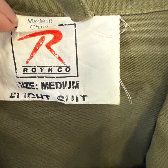 Top Gun Flight Suit Army Green Jumpsuit Costume - Picture 9 of 11